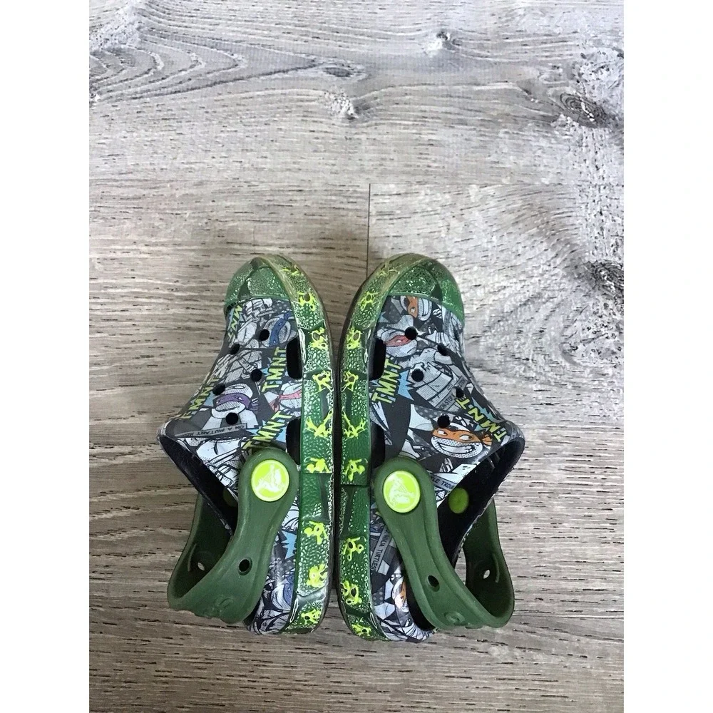 Teenage Mutant Ninja Turtles TMNT Crocs - C 7 Toddler Slip On Clogs